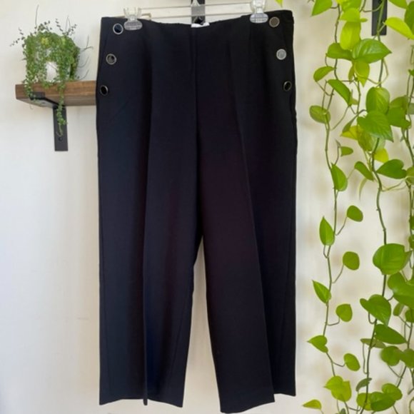 Mango Cropped Button Pants 1XL - NWT - Picture 6 of 10